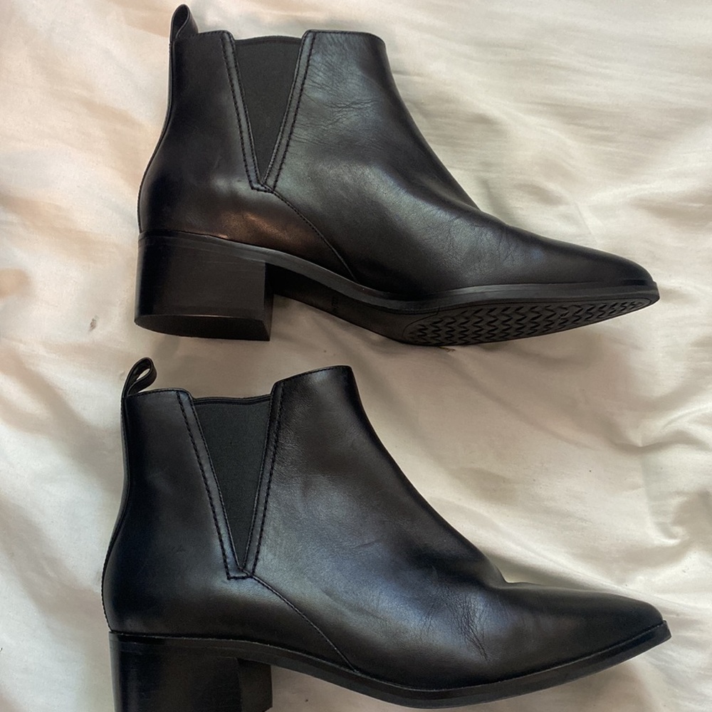 Cole Haan Marinne Black leather ankle boots 9 - Picture 3 of 9